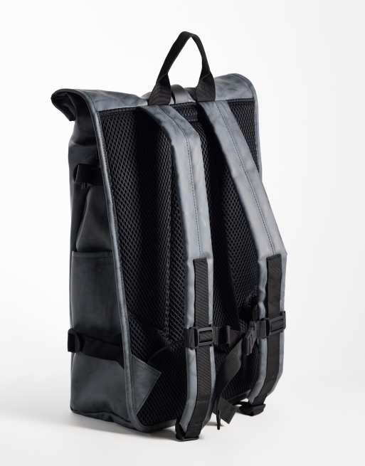 Rains 14590 plecak typu rolltop z nadrukiem, duży, szary, 4 z 4