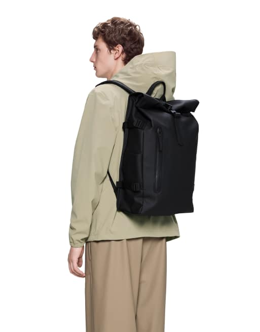 Rains 14590 stor rolltop-rygsæk i sort, 5 af 7