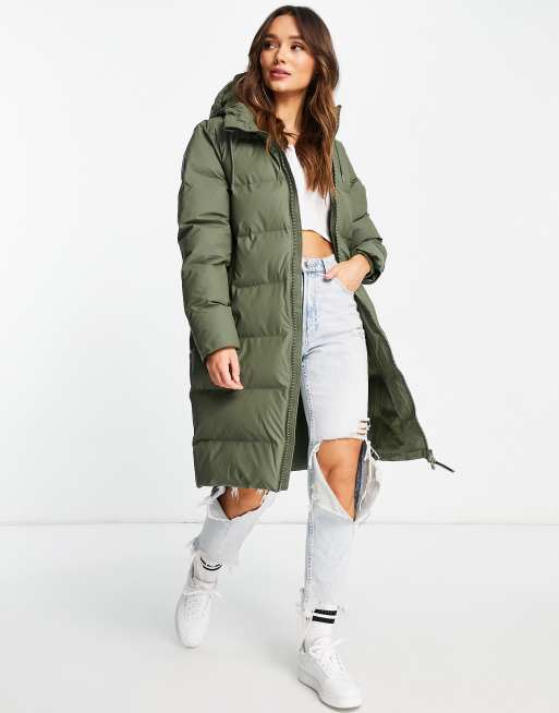 Rains long puffer 2025 jacket sage