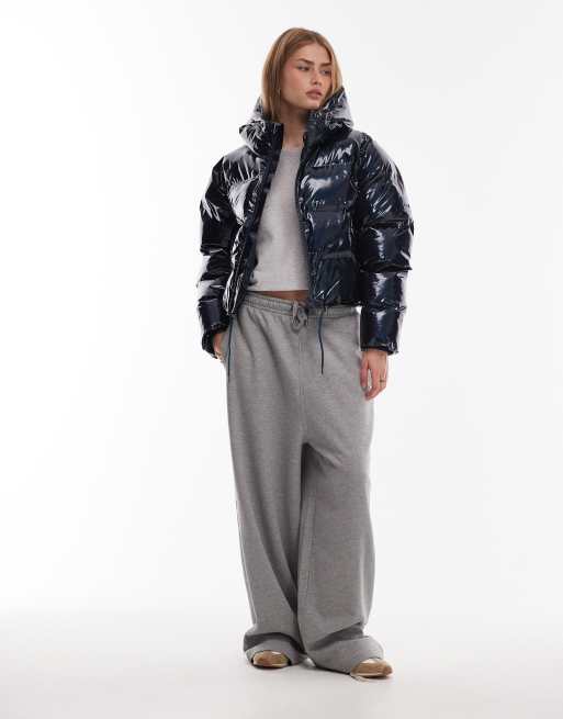 Rains – 15150 Alta – Kurze, wasserdichte Pufferjacke in glänzendem Marineblau, 2 von 4