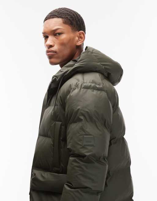 Rains – 15210 Alta – Wasserdichter, langer Parka in Dunkelgrün mit Cargotaschen, 4 von 5