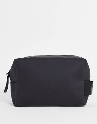 Rains 15580 unisex waterproof small wash bag in black - ASOS Price Checker