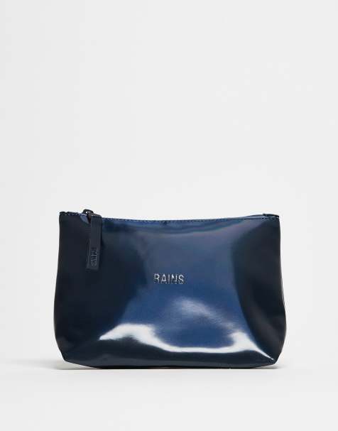 Rains – 15600 – Wasserdichte Kosmetiktasche in glänzendem Marineblau - view 1