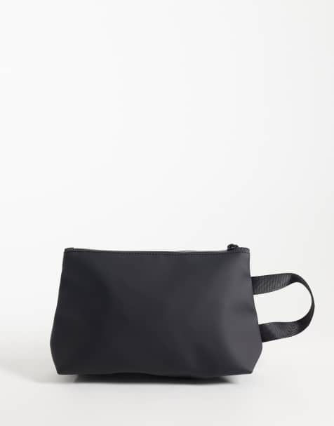 Rains 16250 beauty-case con zip impermeabile nero - view 1
