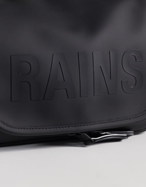 Rains - 16310 Texel - Beauty-case da appendere nero con logo, 3 di 4