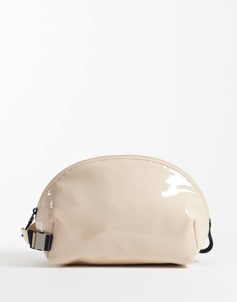 Rains 16490 Valera waterproof wash bag in off white shine - view 1