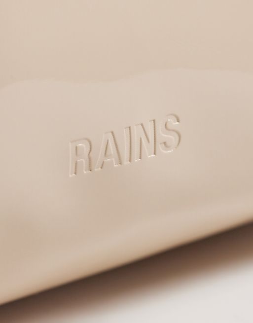Rains 16490 Valera waterproof wash bag in off white shine, 2 of 3