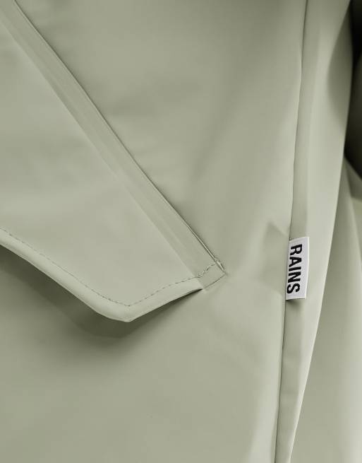 Rains – 18010 – Unisex – Wasserdichte Jacke in Salbeigrün mit Schwalbenschwanz, 3 von 4