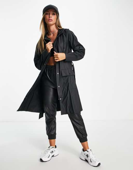 Belted waterproof outlet coat