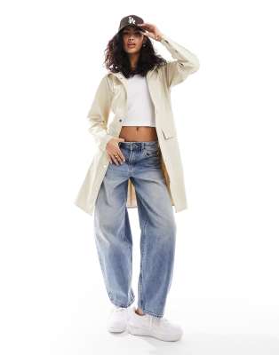 Rains Rains 18130 waterproof belted jacket in sand dune-Neutral