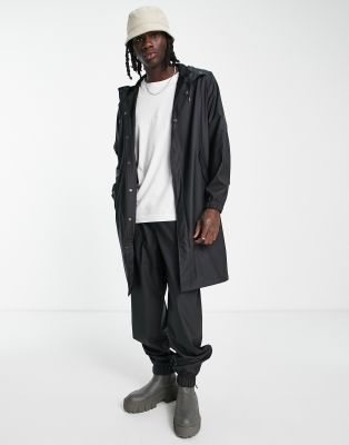 Rains Rains 18140 fishtail parka in black