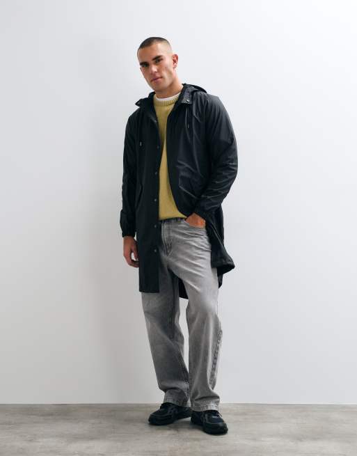 Rains 18140 fishtail parka in zwart, 2 van 5