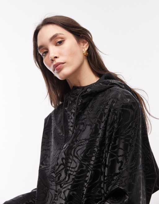 Rains – 18360 – Wasserdichte, bedruckte lange Jacke in Schwarz, 2 von 4