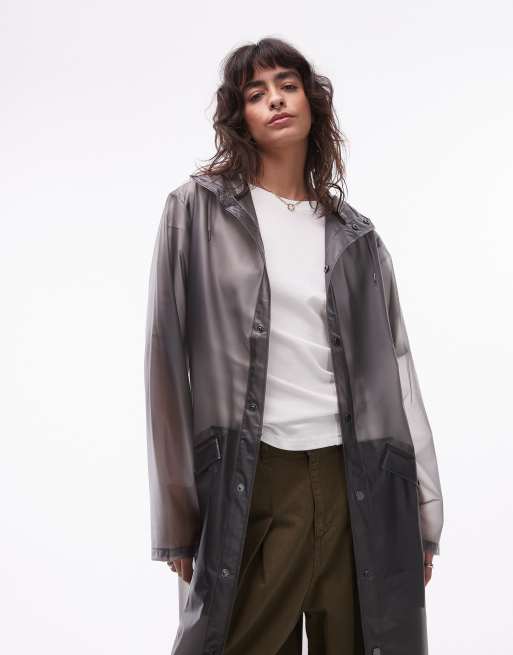Rains – 18360 – Wasserdichte lange Jacke aus leicht transparentem Schwarz, 2 von 4