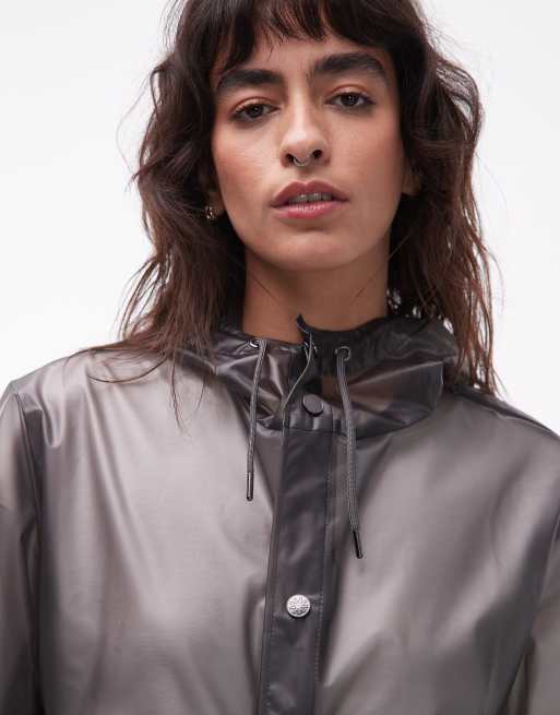 Rains – 18360 – Wasserdichte lange Jacke aus leicht transparentem Schwarz, 4 von 4