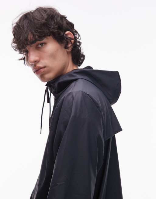 Rains - 18370 - Veste coupe-vent imperméable à fermeture éclair - Bleu marine | ASOS