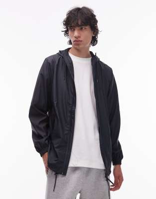 Rains Rains 18370 zip through waterproof storm breaker jacket in navy
