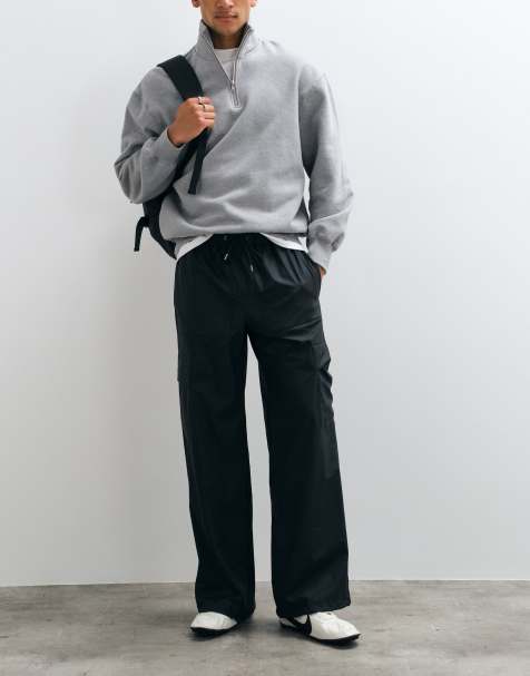 Rains 18990 waterproof elasticated wide fit cargo trousers in black - view 1