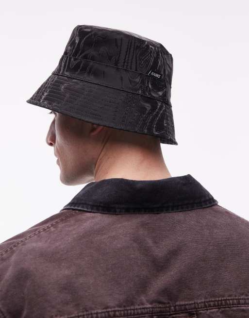 Rains - 20010 - Waterbestendige bucket hat met print in zwart, 3 van 3