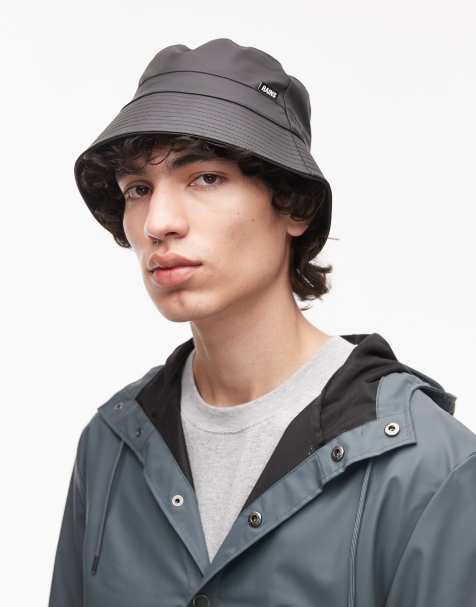 Rains 20010 waterproof bucket hat in black - view 1