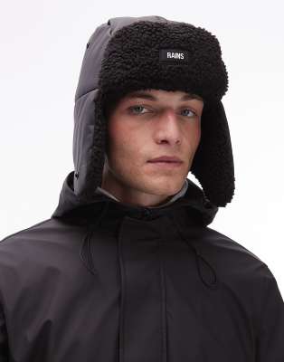 Rains Rains 20660 fleece trapper hat in black