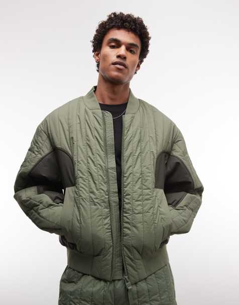 Rains 20930 Koya – Zielona wodoodporna pikowana kurtka bomberka, część zestawu - view 1