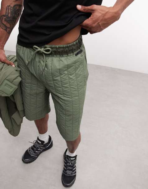 Rains – 20950 Koya – Gröna, quiltade shorts i vattenavvisande material, del av set - view 1