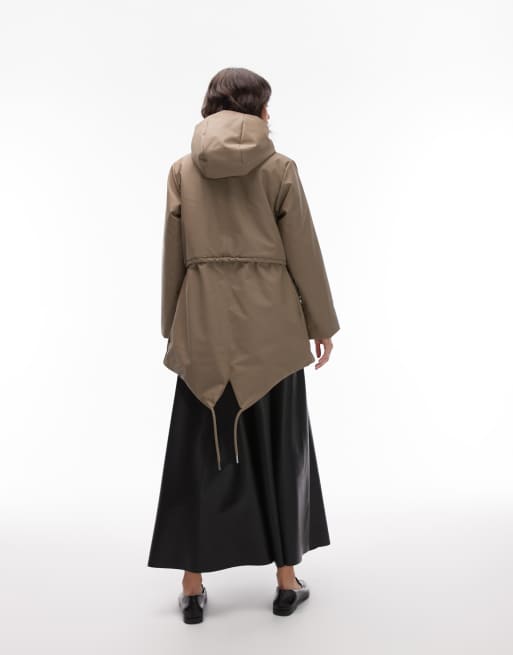 Rains - 21500 Nome - Waterbestendige parka met trekkoord in beige, 3 van 4