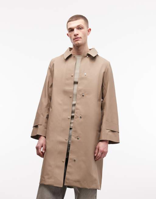 Rains – 21520 Nara – Beige, vattentät, figursydd trenchcoat i lång modell, 2 av 5