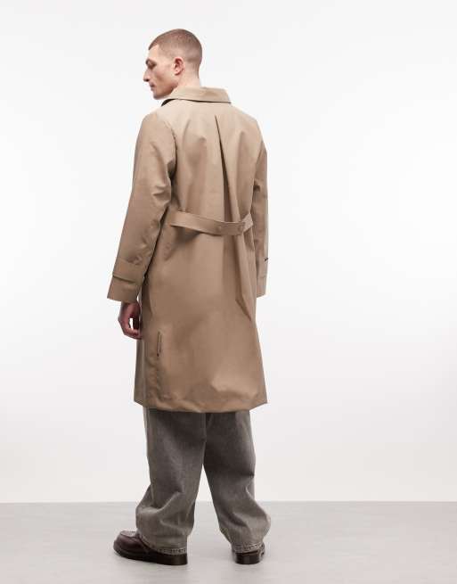 Rains – 21520 Nara – Beige, vattentät, figursydd trenchcoat i lång modell, 3 av 5