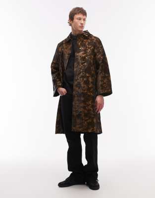 【限定値下】Stone  Jacquard Trenchjacket Rains 21520 Nara Unisex long waterproof tailored trench jacket in