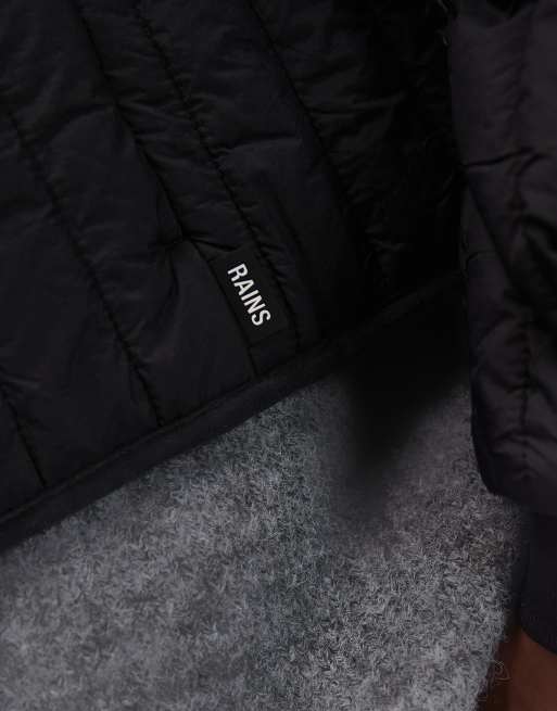 Rains - 21760 Banja - Giacca bomber impermeabile nera, 5 di 5