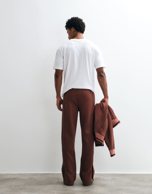 Rains - 41030 Downtime - Joggers burdeos con cordón ajustable y logo de punto (parte de un conjunto), 4 de 5