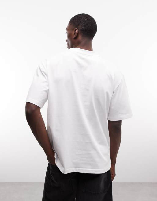 Rains - 41500 - Ruimvallend T-shirt met grafisch logo in wit, 5 van 5