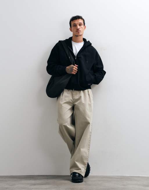 Rains 41620 felpa con cappuccio con zip bidirezionale e stampa sul retro nera, 3 di 5