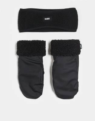 Rains - 50020 - Ensemble d'hiver gants et bandeau - Noir