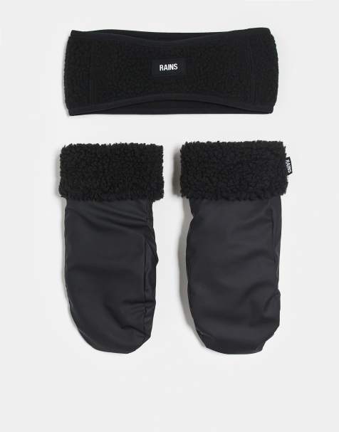 Rains 50020 winter gloves and headband set in black - view 1