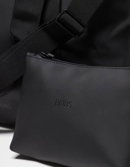 Rains 50030 Daily waterproof tote bag and cosmetic bag set in black, 2 of 3
