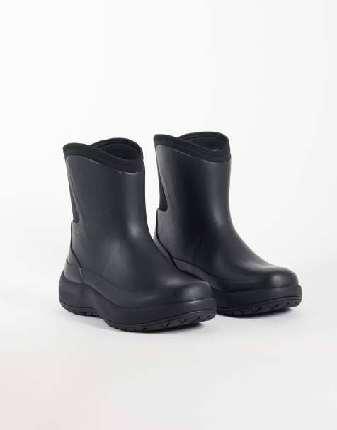 Rains 70240 waterproof rubber mid dry boot in black - view 1
