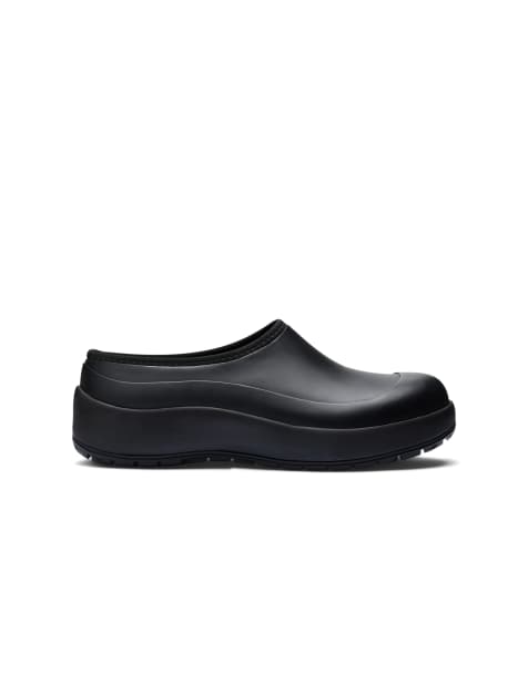 Rains 70250 Mirage waterproof rubber mule clog in black - view 1