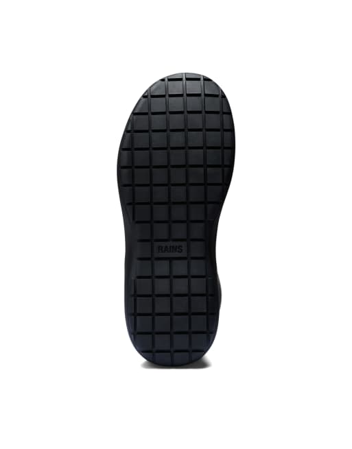 Rains 70250 Mirage waterproof rubber mule clog in black, 4 of 4