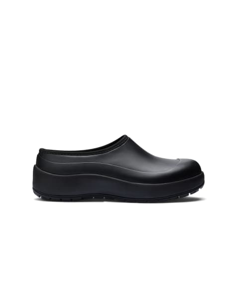 Rains 70260 Mirage waterproof rubber mule clog in black - view 1