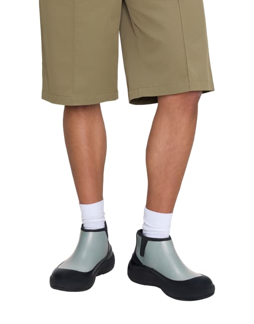 Rains 70280 waterproof rubber short boot in black/sage, 2 of 3