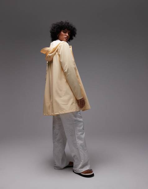 Rains A-line waterproof jacket in light peach - view 1