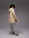 [Rains] Rains A-line waterproof jacket in light peach-Orange L Gleam