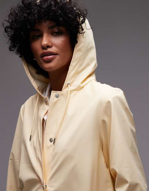 Rains a-line waterproof jacket in light peach