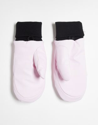 Rains - Alta - Moufles matelassées - Rose | ASOS