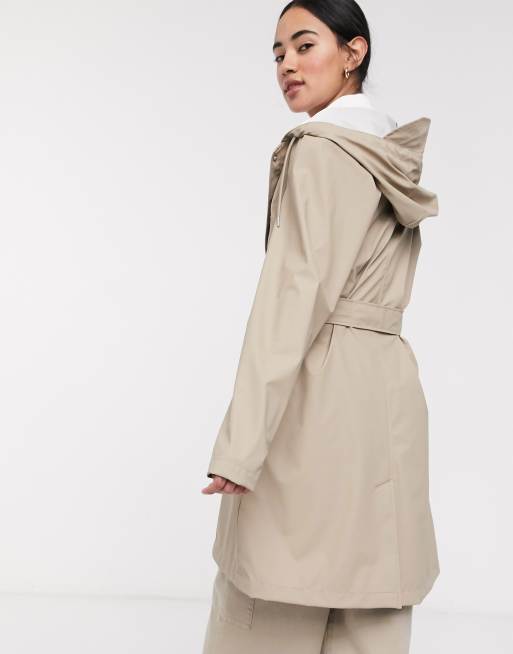 Beige cheap rain coat