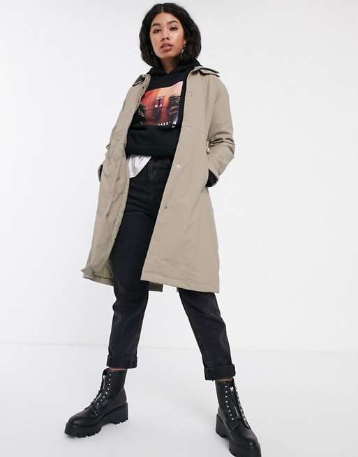 Rains belted waterproof trench coat