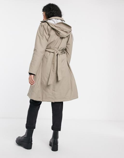 Rains belted waterproof store trench coat